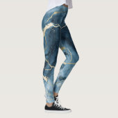 Schönes farbiges Print Blue Marble Leggings (Rechts)