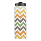 Schönes farbiges Zickzackmuster Thermosbecher (Vorderseite)