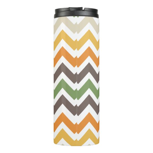 Schönes farbiges Zickzackmuster Thermosbecher (Rückseite)