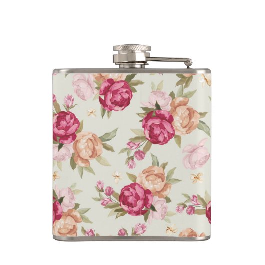 Schönes Farbparfum auf Grün Flachmann (Rückseite)