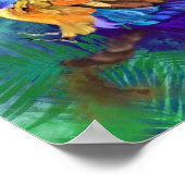 Schönes Farbparrot-Poster Poster (Ecke)