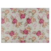 Schönes Farbpfingstrosenmuster auf Grün Schneidebrett (Vorderseite)