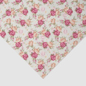 Schönes Farbpfingstrosenmuster auf Grün Seidenpapier (Ausschnitt)