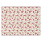 Schönes Farbpfingstrosenmuster auf Grün Tischdecke (Vorderseite (Horizontal))