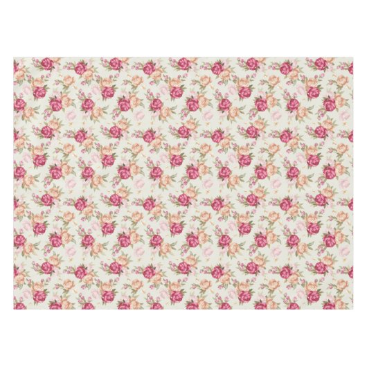 Schönes Farbpfingstrosenmuster auf Grün Tischdecke (Vorderseite (Horizontal))