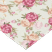 Schönes Farbpfingstrosenmuster auf Grün Tischdecke (Schrägansicht)