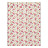 Schönes Farbpfingstrosenmuster auf Grün Tischdecke (Vorderseite)