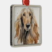 SCHÖNES FAWN AFGHAN HOUND DOG ORNAMENT AUS METALL (Rechts)