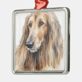 SCHÖNES FAWN AFGHAN HOUND DOG ORNAMENT AUS METALL (Links)