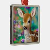 Schönes Fawn First Christmas Ornament Aus Metall (Rechts)