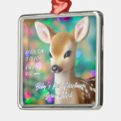 Schönes Fawn First Christmas Ornament Aus Metall (Links)