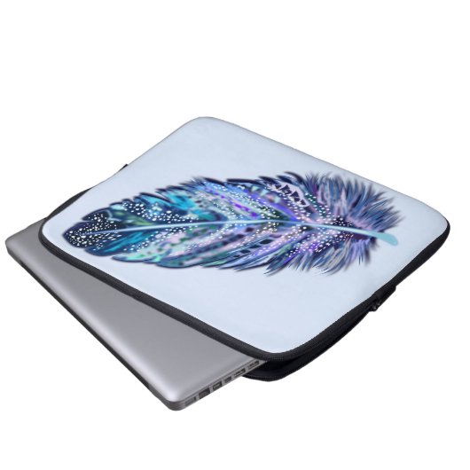 Schönes Feather Laptop-Sieb Laptopschutzhülle (Vorne Knopf)