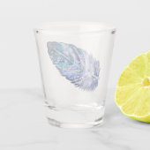 Schönes Feather Schnapsglas (Rückseite)