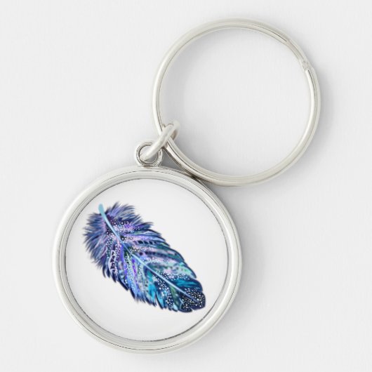Schönes Feather - Wählen Sie Ihre Farben Schlüsselanhänger (Vorne)