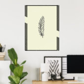 Schönes Feather Wall Poster (Heimbüro)