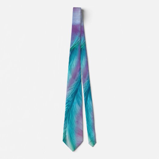 Schönes Feathers und Blume Muster Krawatte (Vorderseite)