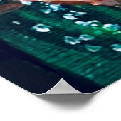 Schönes Feld der Poppies Orange-Red, White&Blue Poster (Ecke)