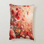 Schönes Feld des Mohndesigners Dekokissen (Rückseite(Vertikal))