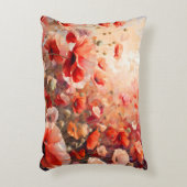 Schönes Feld des Mohndesigners Dekokissen (Vorderseite(Vertikal))