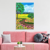 Schönes Feld für Blume Leinwanddruck (Insitu (Wohnzimmer))