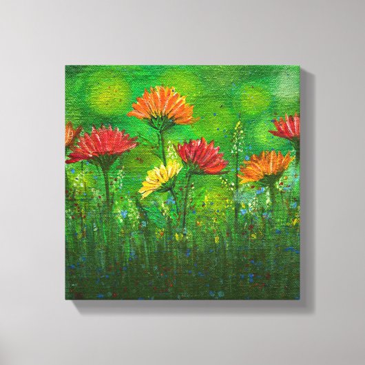 Schönes Feld für Blume Leinwanddruck (Vorderseite)