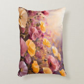 Schönes Feld von Poppies. Dekokissen (Vorderseite(Vertikal))