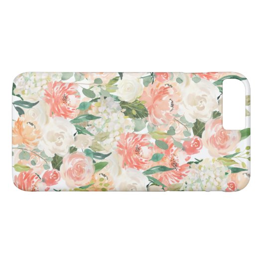 Schönes feminines Flora Muster Case-Mate iPhone Hülle (Rückseite (Horizontal))