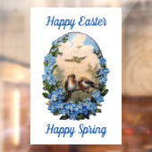 Schönes Fenster für Vögel und Blume Fensteraufkleber (Blatt 2)