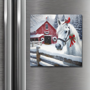 Schönes Ferienpferd mit Kardinal Magnet