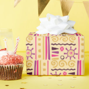 Schönes festes Chic Monogram Geburtstag Geschenkpapier