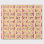 Schönes festes Chic Monogram Geburtstag Geschenkpapier (Flach)
