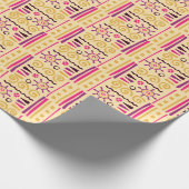 Schönes festes Chic Monogram Geburtstag Geschenkpapier (Ecke)