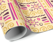 Schönes festes Chic Monogram Geburtstag Geschenkpapier (Rolleneckpunkt)