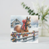 Schönes festes Pferd Personalisierte Weihnachten (Stehend Vorderseite)