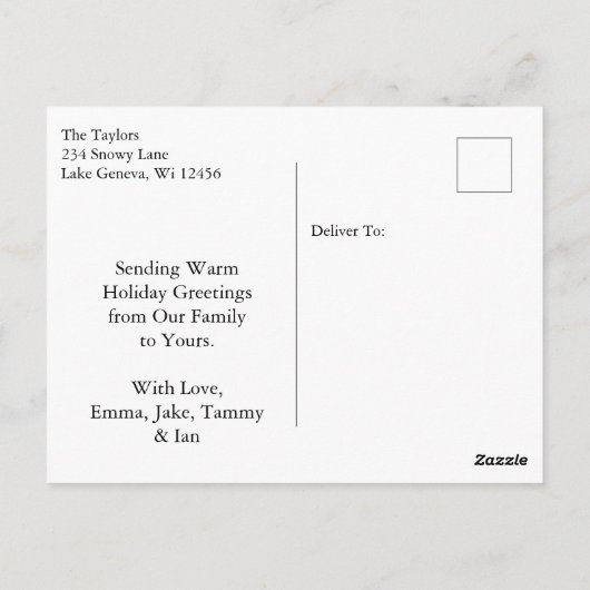 Schönes festliches Schwarzes Pferd auf Bauernhof W Postkarte (Rückseite)