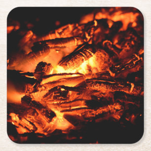 Schönes Feuer Rechteckiger Pappuntersetzer