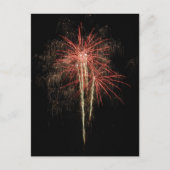 Schönes Feuerwerk auf schwarzem Himmelshintergrund Postkarte (Vorderseite)