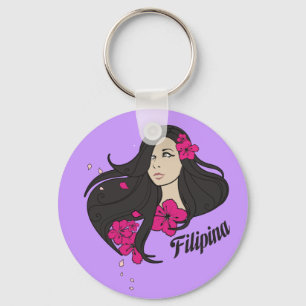 Schönes Filipina-Grafik-T-Shirt Schlüsselanhänger