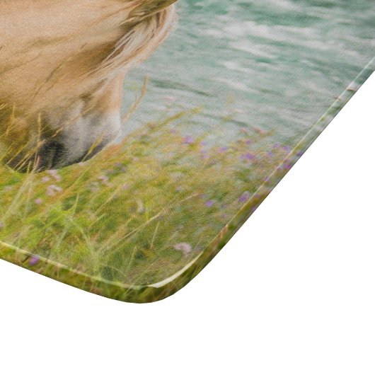 Schönes Fjord-Pferd Schneidebrett (Ecke)