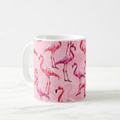 Schönes Flamingo Bird Pink Nahtloses Muster illu Kaffeetasse (Vorderseite Links)