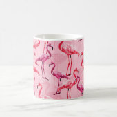 Schönes Flamingo Bird Pink Nahtloses Muster illu Kaffeetasse (Mittel)