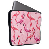 Schönes Flamingo Bird Pink Nahtloses Muster illu Laptopschutzhülle (Vorne Rechts)