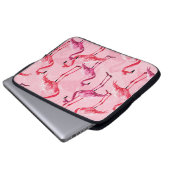 Schönes Flamingo Bird Pink Nahtloses Muster illu Laptopschutzhülle (Vorne Knopf)