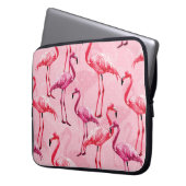 Schönes Flamingo Bird Pink Nahtloses Muster illu Laptopschutzhülle (Vorderseite Links)
