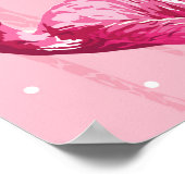 Schönes Flamingo Bird Pink Nahtloses Muster illu Poster (Ecke)