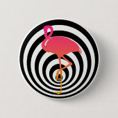 Schönes Flamingo in Kreisen Button (Vorderseite)