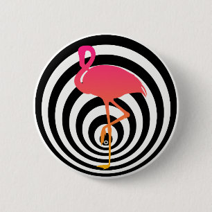 Schönes Flamingo in Kreisen Button