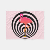 Schönes Flamingo in Kreisen Fleecedecke (Vorderseite (Horizontal))