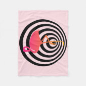 Schönes Flamingo in Kreisen Fleecedecke (Vorderseite)