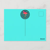 Schönes Flamingo in Kreisen Postkarte (Rückseite)